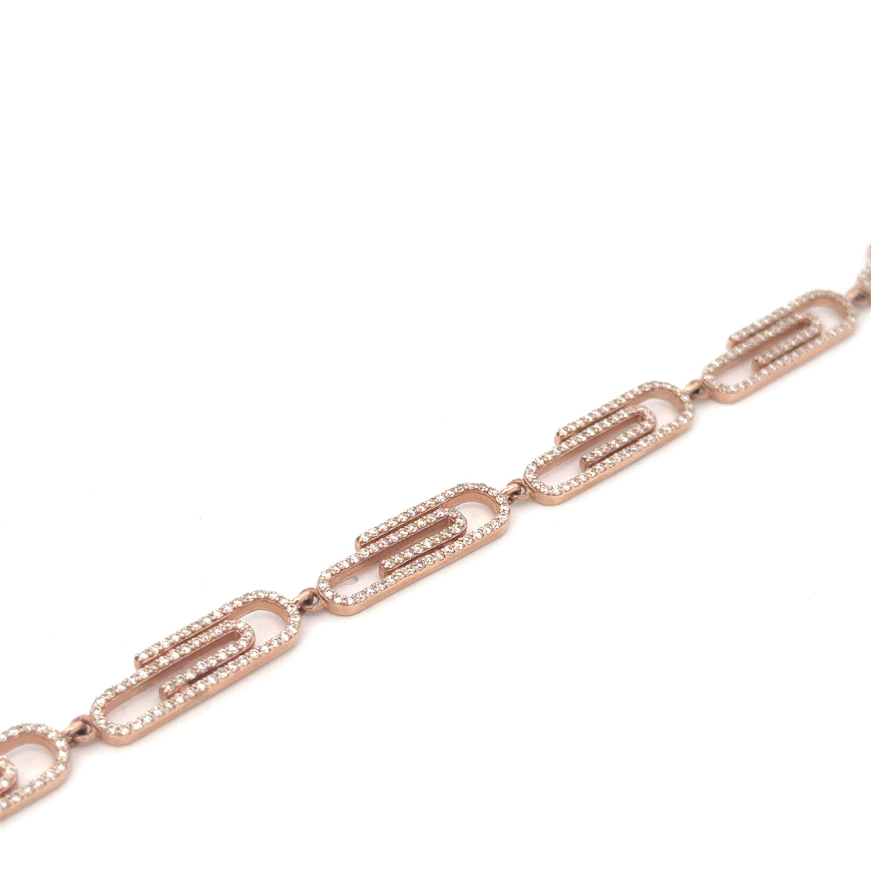 Diamond Paper Clip Bracelet 1